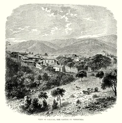 Vista de Caracas, capital de Venezuela (grabado)