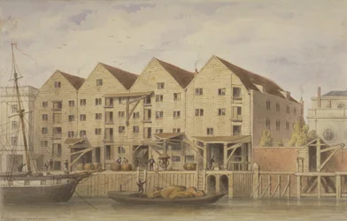 Vista de Chamberlains Wharf, Tooley Street, 1846