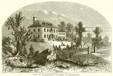 Vista de los cuarteles de Washington en Morristown