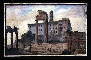 Vista del Capitolio y los Templos de Cástor y Pólux, Roma, c.1800