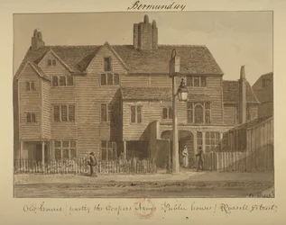 Vista de la Posada Coopers Arms, Russell Street, 1828