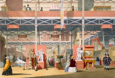 Vista de la sección de Italia de la Gran Exposición de 1851, de Dickinsons Comprehensive Pictures