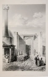Vista del Templo de Augusto, pub. 1863 litografía