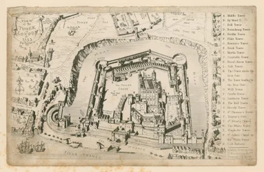 Vista de la Torre de Londres en 1553