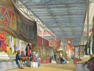 Vista del stand tunecino, en la Gran Exposición de 1851, de Dickinsons Comprehensive Pictures