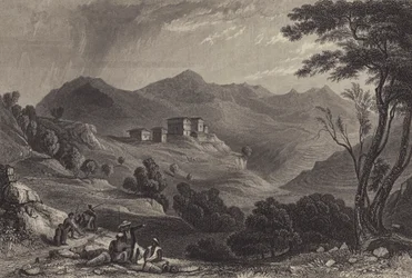 Aldea de Naree, India (grabado)