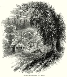 Pueblo de Yonkers, Nueva York (grabado)