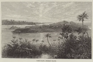 Isla Viper, Islas Andamán (grabado)