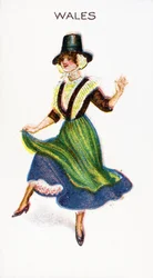 Gales, tarjeta de cigarrillos, 1915