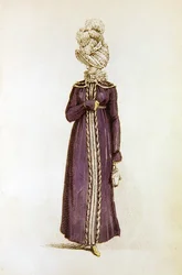 Vestido para caminar, lámina de moda de Ackermann