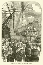 Despedida de Wesley de Irlanda (grabado)