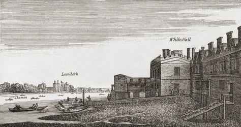Whitehall, Londres, como era en el siglo XVIII, de 