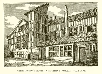Casa de Whittington en Swithins Passage, Moor-Lane