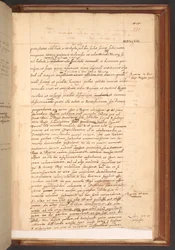 Relato de William Camden sobre el reinado de Isabel I, Cotton MS Faustina III f.111r