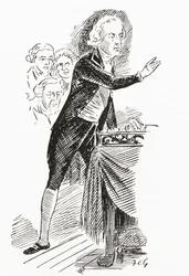 William Pitt el Joven dirigiéndose a la Cámara de los Comunes