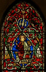 Ventana Ew que representa a Cristo en el Árbol de Jesé