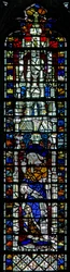 Ventana c2 que representa a un Profeta con pergamino