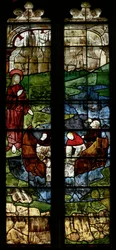 Ventana que representa a Cristo y los Pescadores