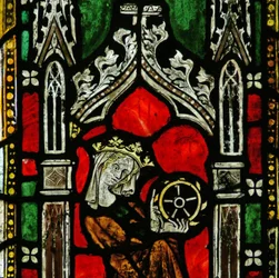 Ventana que representa a Santa Catalina