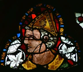 Ventana que representa a San Cuthbert