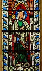 Ventana que representa a Santa Margarita