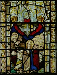 Ventana que representa el Pentecostés