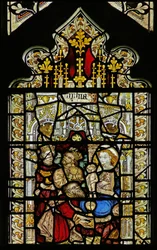 Ventana que representa la adoración de los Magos