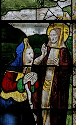 Ventana s3 que representa una escena de la Resurrección: Noli Me Tangere