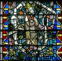 Ventana w16 que representa a un rey en el Árbol de Jesé