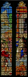 Ventana w21 que representa la Muerte de Ananías