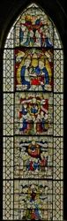 Ventana w25 que representa el Te Deum