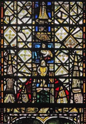 Ventana w31 que representa un dosel con una figura