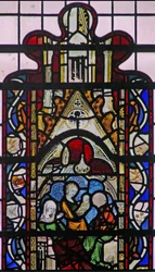 Ventana w43 que representa el nacimiento de San Juan Bautista