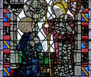 Ventana w4 que representa una escena de Resurrección: la aparición a San Pedro