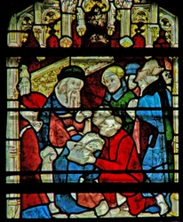 Ventana w5 que representa una escena de la vida de San William