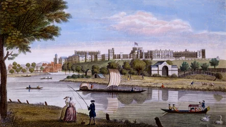 Castillo de Windsor desde el otro lado del Támesis, c.1760s