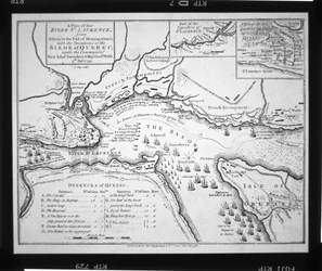 Plan de Wolfe para el asedio de Quebec en 1759