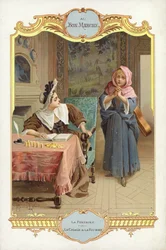 Mujer pidiendo dinero