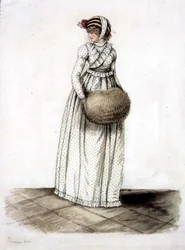 Mujer en un vestido de 