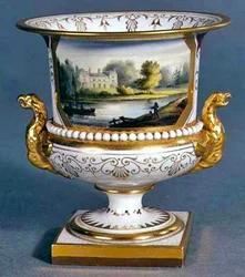 Jarrón de Worcester por Flight, Barr y Barr, c.1830-35