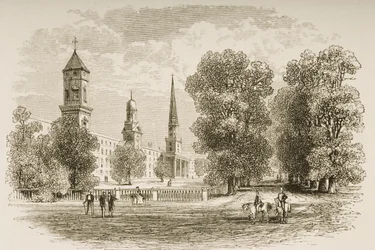 Yale College, New Haven, c.1870, de 