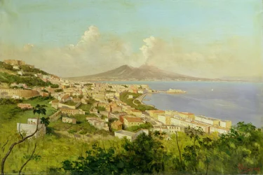 Vista de la bahía de Nápoles