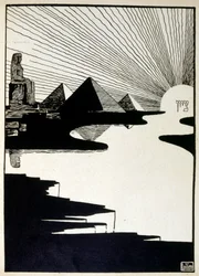 Festival de Pascua, del libro Judá ilustrado por Ephraim Moses Lilien