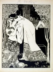 Salomón y Saba, del libro Judá ilustrado por Ephraim Moses Lilien