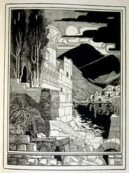 Las ruinas de Sodoma, del libro Judá ilustrado por Ephraim Moses Lilien