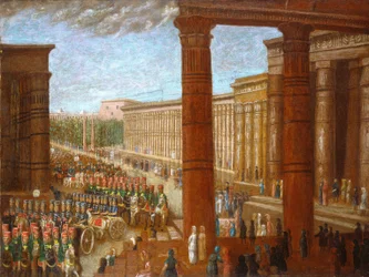 El ejército del faraón marchando