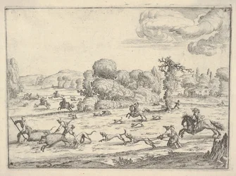 Caza de jabalí en un paisaje, ca. 1620-38