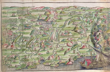 Mapa de la ciudad de Jerusalén, de 