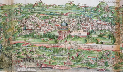 Mapa de la ciudad de Jerusalén, de 