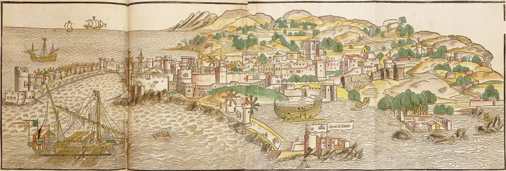 Vista panorámica de Rodas, 1486